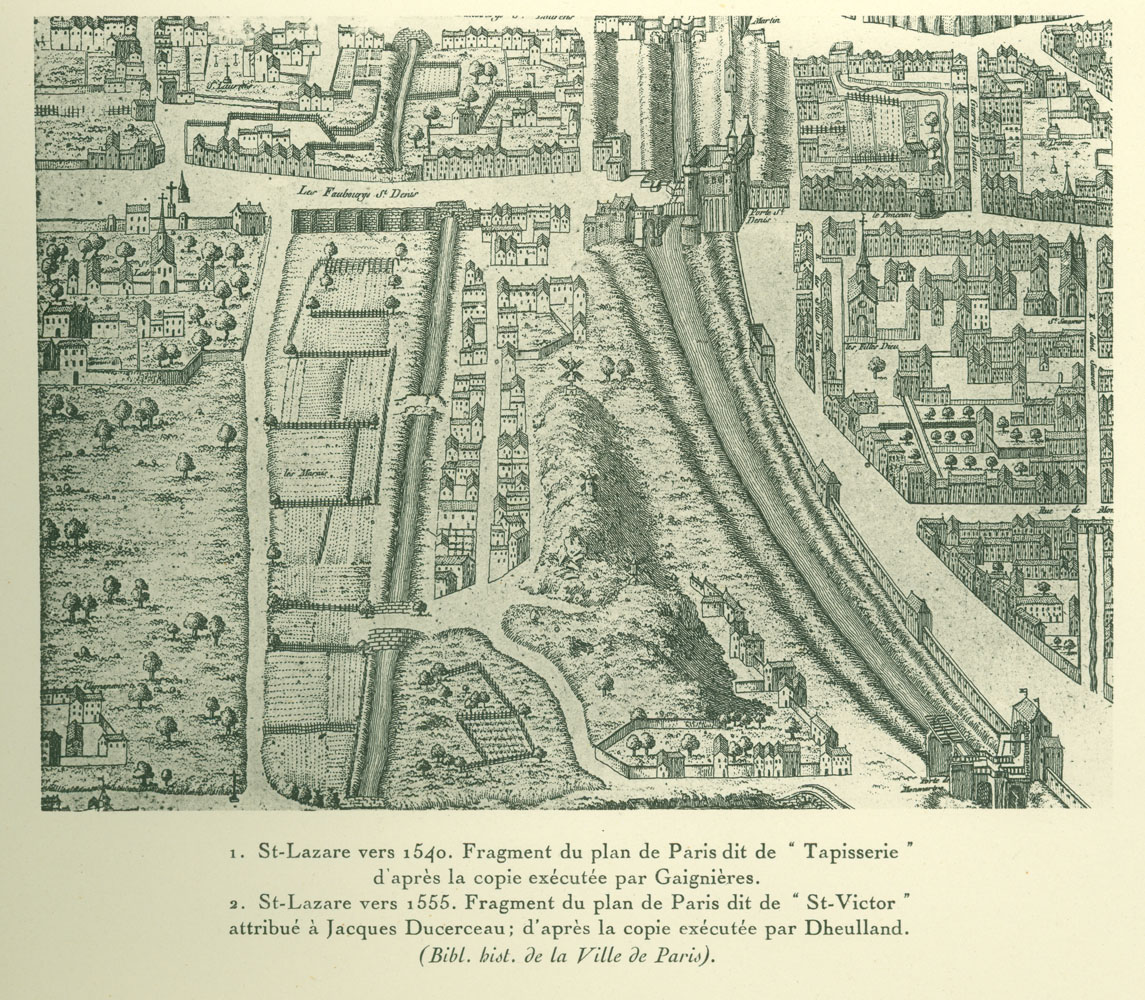 Fragment of the Saint-Victor map of Paris